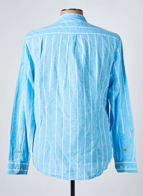 Chemise manches longues imprimé rayures bleu clair SORBINO homme