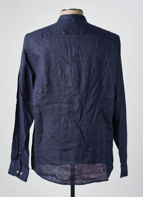 Chemise manches longues coupe droite bleu SORBINO homme