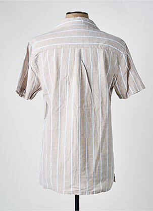 Chemise manches courtes col tailleur beige SORBINO homme