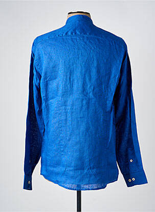 Chemise manches longues coupe cintrée bleu SORBINO homme