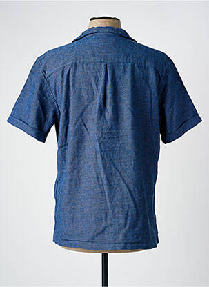 Chemise manches courtes col tailleur bleu SORBINO homme