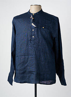 Chemise manches longues coupe cintrée bleu SORBINO homme