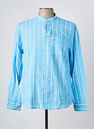 Chemise manches longues coupe cintrée bleu SORBINO homme
