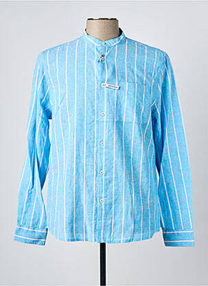 Chemise manches longues imprimé rayures bleu SORBINO homme