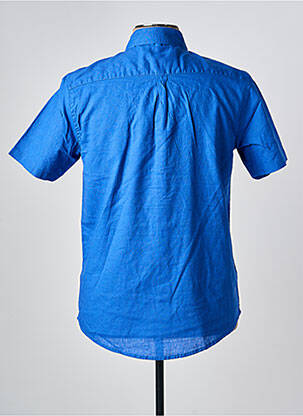 Chemise manches courtes coupe cintrée bleu SORBINO homme