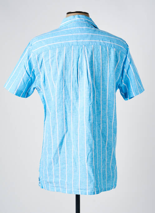 Chemise manches courtes col tailleur bleu clair SORBINO homme