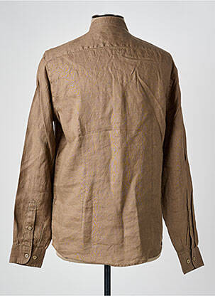 Chemise manches longues poignets boutonnés marron SORBINO homme