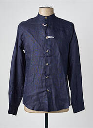 Chemise manches longues poignets boutonnés bleu SORBINO homme