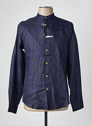 Chemise manches longues poignets boutonnés bleu SORBINO homme