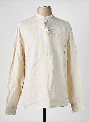 Chemise manches longues poignets boutonnés beige SORBINO homme