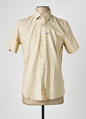 Chemise manches courtes coupe droite beige SORBINO homme