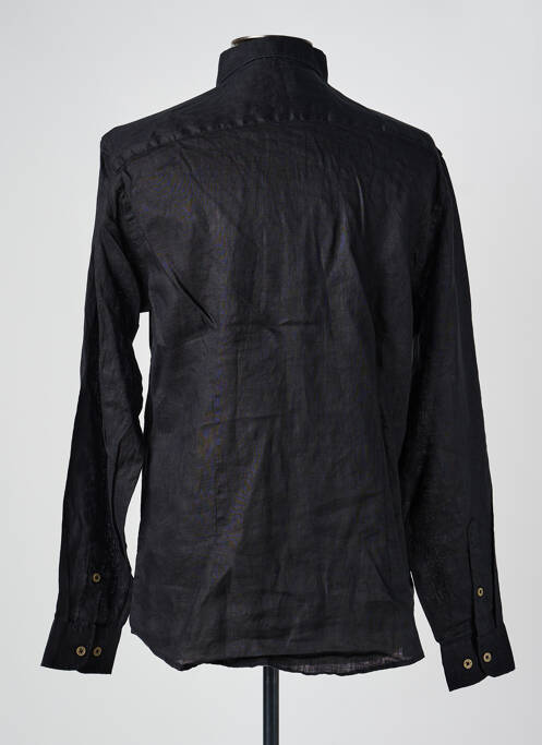 Chemise manches longues poignets boutonnés noir SORBINO homme