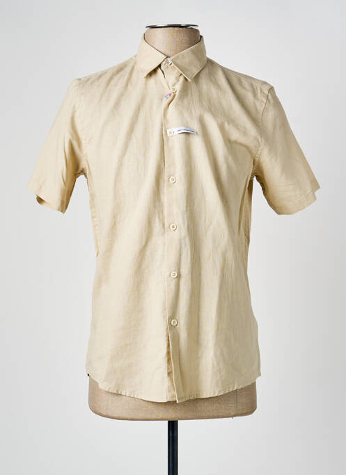 Chemise manches courtes coupe droite beige SORBINO homme