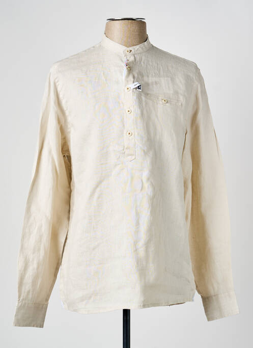 Chemise manches longues beige SORBINO homme