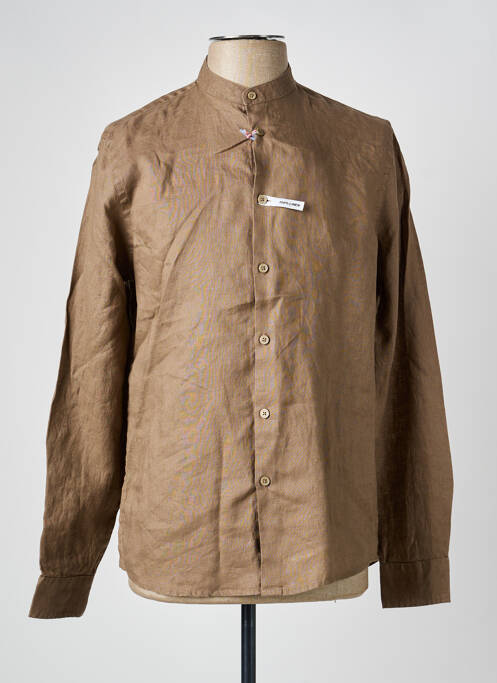 Chemise manches longues marron SORBINO homme