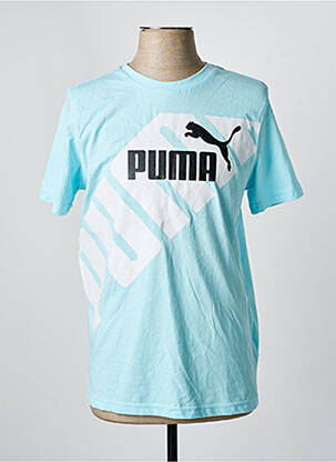 T-shirt coupe droite manches courtes bleu PUMA homme