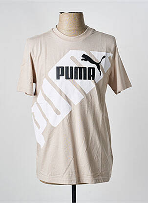 T-shirt coupe droite manches courtes beige PUMA homme