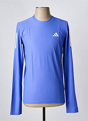 T-shirt coupe cintrée manches longues violet ADIDAS homme