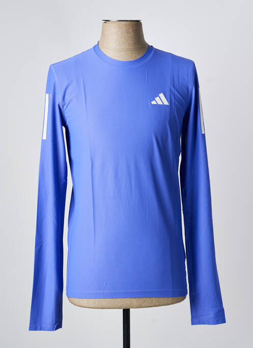 T-shirt coupe cintrée manches longues violet ADIDAS homme