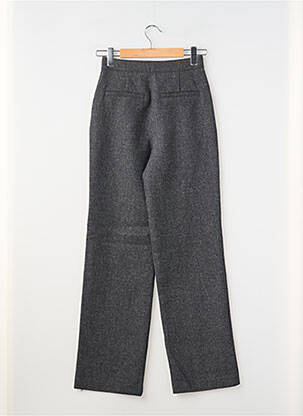 Pantalon droit fermeture zippée sous rabat boutonné taille normale gris C'EST BEAU LA VIE femme