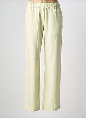 Pantalon droit tissage popeline taille normale vert SAMSOE & SAMSOE femme