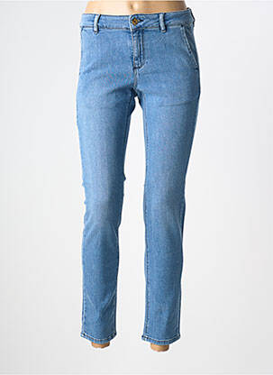 Jeans coupe slim stretch taille normale bleu HAPPY femme