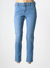 Jeans coupe slim stretch taille normale bleu HAPPY femme