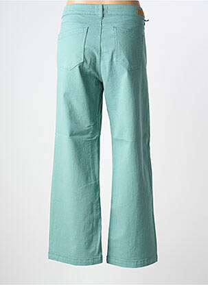 Pantalon chino tissage popeline taille normale vert HAPPY femme