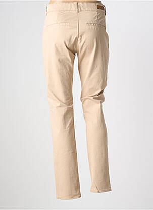 Pantalon chino tissage popeline taille normale beige HAPPY femme