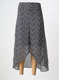 Jupe longue tissage crêpe noir BERENICE femme