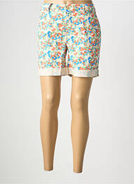 Short fermeture zippée sous rabat boutonné taille normale beige HAPPY femme