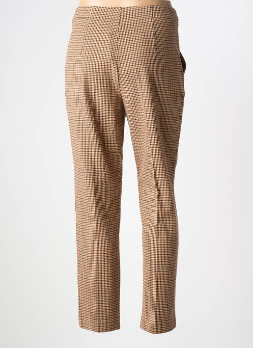 Pantalon chino fermeture zippée sous rabat boutonné taille normale marron NICE THINGS femme