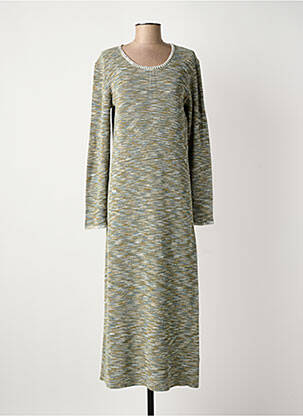 Robe longue manches longues manches longues vert NOTSHY femme