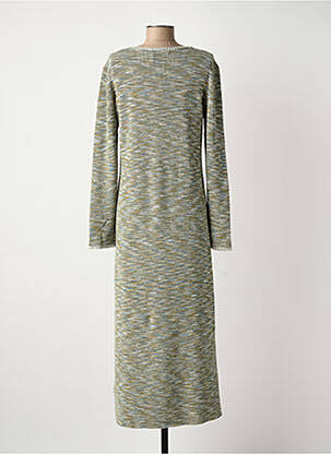 Robe longue manches longues manches longues vert NOTSHY femme