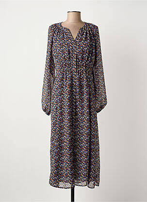 Robe longue manches longues manches longues bleu C'EST BEAU LA VIE femme
