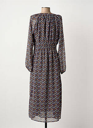 Robe longue manches longues manches longues bleu C'EST BEAU LA VIE femme