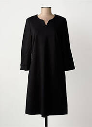 Robe mi-longue manches 3/4 manches 3/4 noir OUI femme