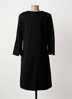 Robe mi-longue manches 3/4 manches 3/4 noir OUI femme