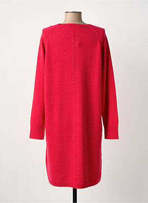 Robe pull col v manches longues rose OUI femme