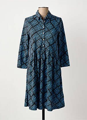 Robe courte manches longues manches longues bleu WHITE STUFF femme