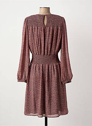 Robe mi-longue imprimé fantaisie manches longues rose SECOND FEMALE femme