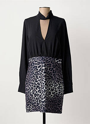 Robe courte manches longues manches longues noir GAUDI femme