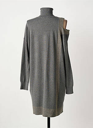 Robe pull resserrée sur le bas manches longues gris GAUDI femme
