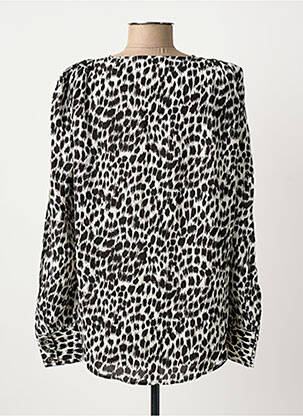 Blouse poignets boutonnés avec fente manches longues noir BERENICE femme