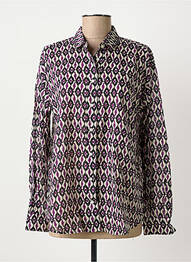 Chemisier tissage crêpe manches longues violet HARTFORD femme