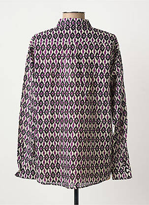 Chemisier tissage crêpe manches longues violet HARTFORD femme