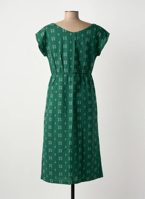 Robe mi-longue manches courtes manches courtes vert NICE THINGS femme