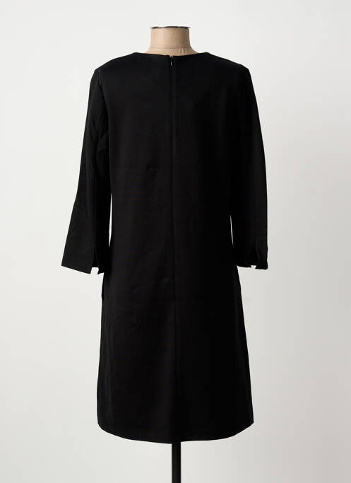 Robe mi-longue manches 3/4 manches 3/4 noir OUI femme