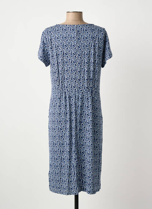 Robe mi-longue imprimé fantaisie manches courtes bleu WHITE STUFF femme