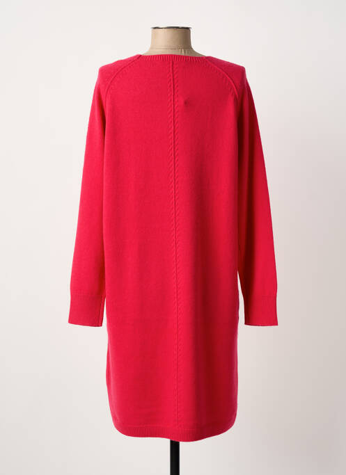 Robe pull col v manches longues rose OUI femme